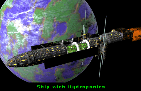 a ship with hydroponics